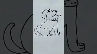 How to Draw a Dog from Number 6621 | Drawing a Dog using Numbers | #shorts #drawing #art #dog