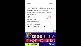 ECET 2025 Physics & Chemistry Guide | How to Get the Best Rank! 🚀 | Q-119 ,#ecet2025