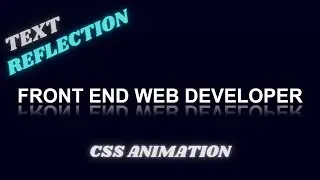 Reflection of text by css and html #css #html #coding
