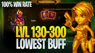 Temple Guardians level 130 to 300 best team! Hero Wars. Lara Croft