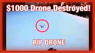 Angry Man Destroys $1000 Drone After Near Miss On Ski Slope