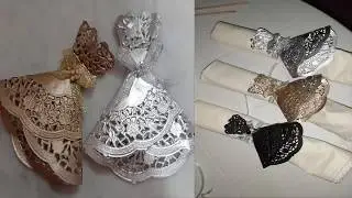 How to make wedding dress with lace paper