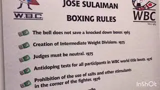 Boxing Rules That WBC Were First To Place And All Followed