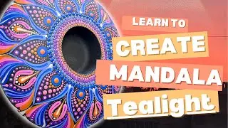 2025 Learn to paint dot mandala on tealight holder #mandala 2025