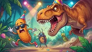 ¡FIESTA SALVAJE DE ANIMALES! 🦁 Don Croqueto Escapa del T-Rex y Baila con Bichos Gigantes