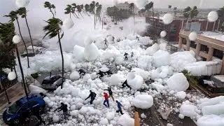 Chaos in Spain! Millions of ice balls hit cars and houses, hail hits Andalusia M&aacute;laga