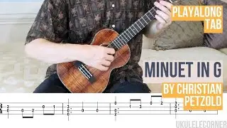 Minuet in G by Christian Petzold for Classical Ukulele &mdash; Playalong TAB
