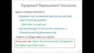 Equipment Replacement Decisions