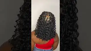 Deep wave knotless boho box braids bob(4B) hairstyles for black girls, protective styling.  #braids