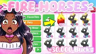 HATCHING NEW FIRE HORSES (30,000 BUCKS) Adopt Me! Roblox New FIRE HORSE Update