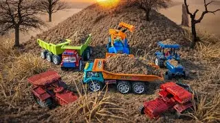 💪 Heavy Loading Action! Tata Dumper & Mahindra Tractor JCB Power Test | RK TOY