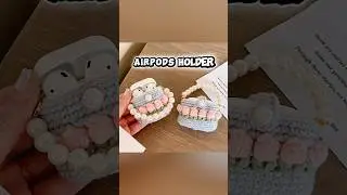 Crochet holder ideas #crochet #cute #handmade #lipgloss #knitting #aesthetic #jwellery #airpods #yt