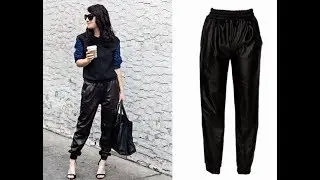 Faux Leather Jogger Pants for Womens 1