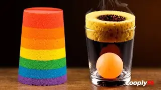 Heated Metal Ball Experiments & Rainbow Kinetic Sand Cutting | Ice, Soap, Fruit ASMR