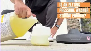 Is an electric pressure washer strong enough for a driveway?