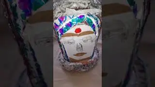 My creativity with out of waste bottle n newspapers 