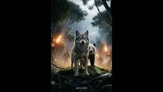 I SAVED WOLF - WOLF SAVED ME 🦊🐼|   #AnimalRescue #MoralStories #panda