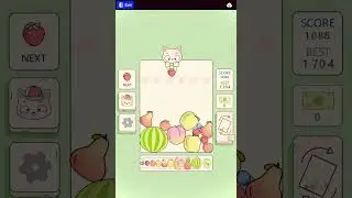 Playing drop some fruits. Also, new high score! Yayyyyyyy