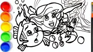 How to Draw Ariel The Little Mermaid | Drawing Ariel | Disney Princess | Princess Ariel