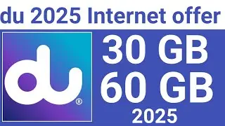du sim 2025 Internet offer | du sim 60 GB Internet Monthly 2025 | du Sim 30 GB Data offer