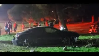 Sesnon and Reseda Blvd Solo Car Accident in Porter Ranch, Ca November 5, 2020