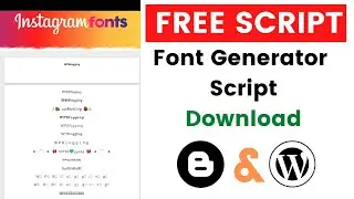 Fancy Font Generator Script for Instagram & Twitter for Blogger and WordPress Free