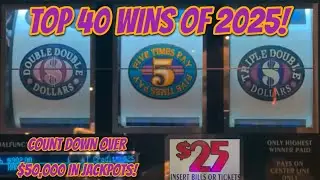 I won over $50,000 playing slots! Top 40 Wins of 2025 countdown! Jackpots! Handpays! Big slot wins!