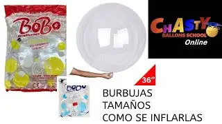 burbujas, TAMAÑOS