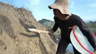 Amazing fishing By Hand In Village River Exciting Catching & Finding Monster Catfish 2022