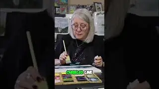 Creating Chiseled Lines: Semi-Dry Brush Painting Tutorial #shorts