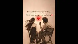 Love is not about fixing everything, It's about listening...without leaving.#fact #lifelesson #life