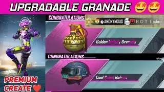 NEW PREMIUM CREATE OPENING 😍 PUBG MOBILE GOLDEN MELODY GRENADE AND COOL REBEL HELMET | anonYmous FPP