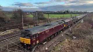 West Coast Railways class 57 & class 33's passing through Farington Moss