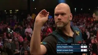 Jonny Clayton vs Daniel Larsson 2023 Nordic Darts Masters first round
