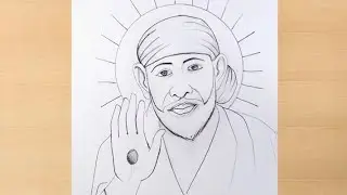 lord Saibaba simple shading pencildrawing/god sainath@TaposhiartsAcademy