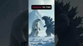 Godzilla Vs Yeti Fight And Hybrid #godzilla #yeti #animalfight #marvel #shortsfeed #animalfusion