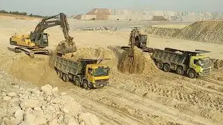 Bharat Benz vs Volvo Truck Loading Open Cast Mines 2024