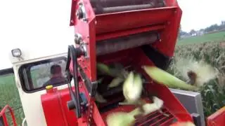 4YZ 3 mini 3 rows Corn harvester working parts transportation, import the granary