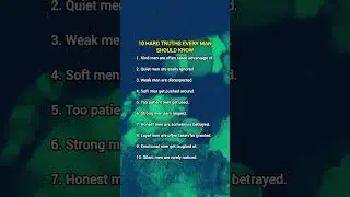 10 hard truths every man should know #shorts #shortvideo #quotes