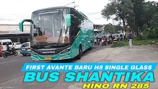 PERTAMA DI RUTE MURYA RAYA‼️BUS SHANTIKA RILIS AVANTE H8 SINGLE GLASS 