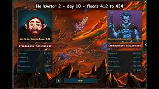 Shakes & Fidget - Guild Event Hellevator 2 - floors 412 to 434 on day 10