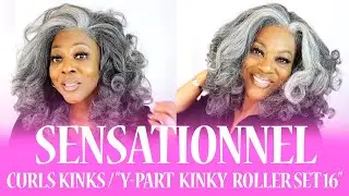 Бесклеевой HD-парик Sensationnel Curls Kinks с фронтальной частью на сетке &mdash; комплект из Y-образн...