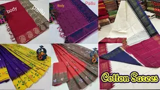 Negamam Cotton || Madurai Cotton || Handpainted Cotton Sarees || Premi Collections