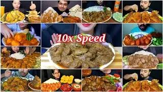 ASMR Eating Spicy Fish Curry, Chicken Liver Curry & Egg Curry With Basmati Rice | Indian Food ASMR