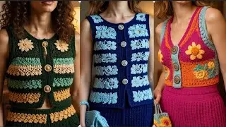 Stunning Crochet Top Blouse/Sweet Craft Crochet jumpsuit/Beautiful crochet cotton thread  jacket 