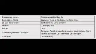Communes cr&eacute;&eacute;es dans l'orne..