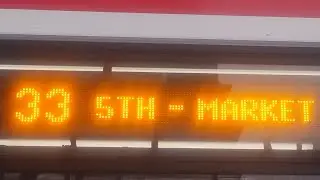 SEPTA Southbound 33 Line Ride from Ontario Street to Vine Street in the Snow