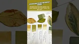 Struggling to mix the perfect watercolour green for your botanical art? #watercolorart