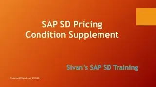 Цены на SAP SD: Дополнение к условиям | Обучение SAP SD от Sivan