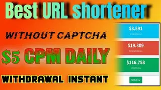 New url shortener earn money, without captcha, url shortener self click unlimited trick